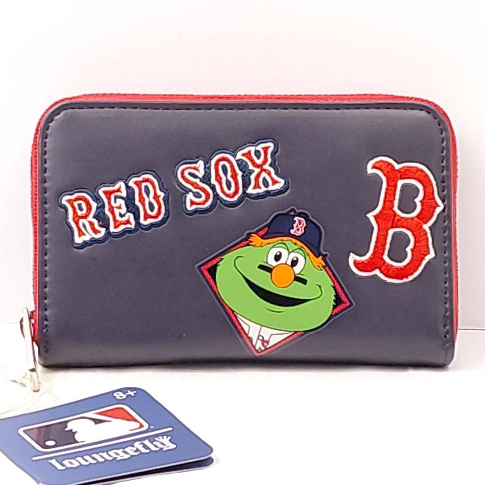 Loungefly MLB Boston Red Sox Patches Zip Around Wallet NWT Sesame Street NWT